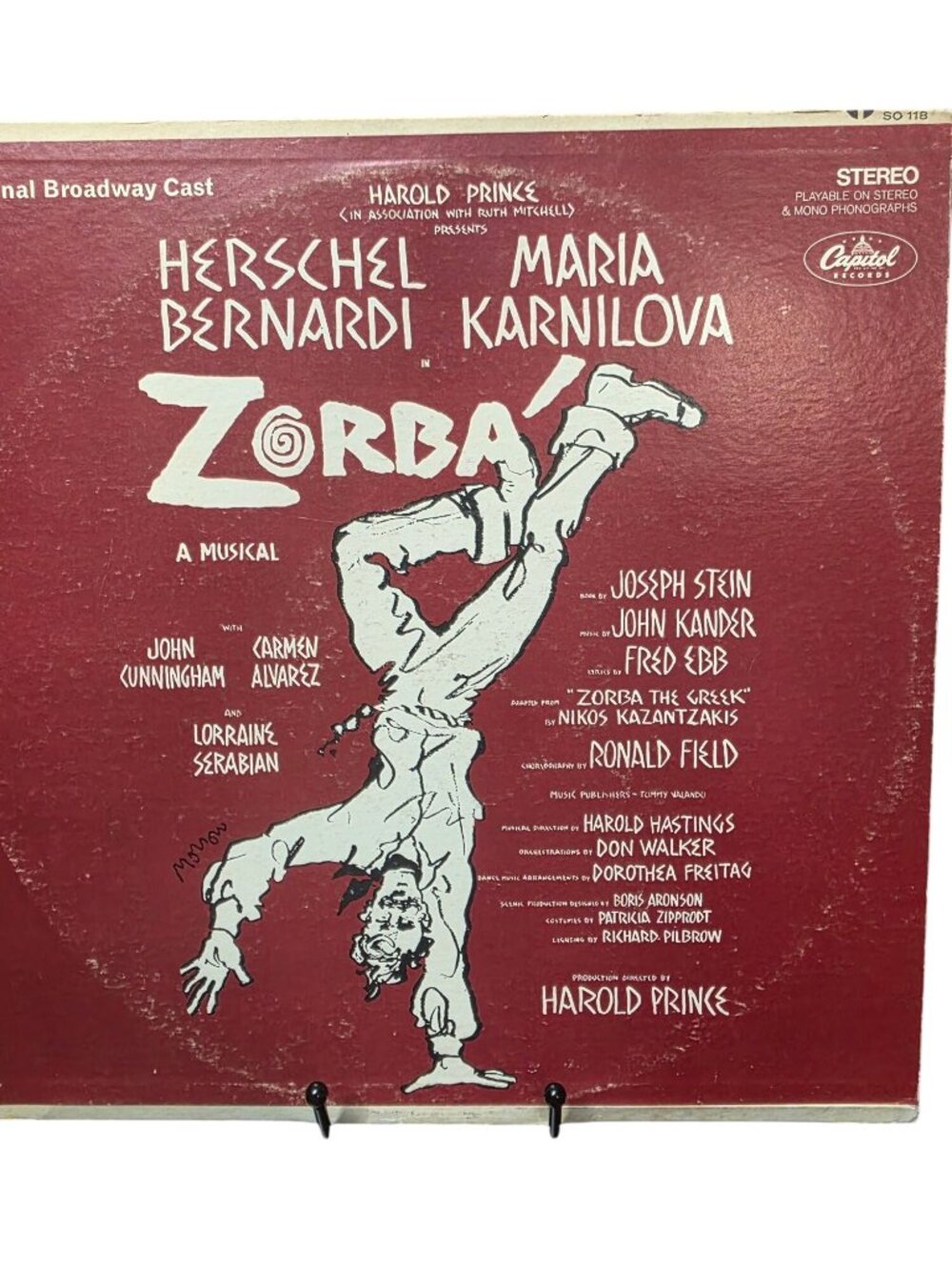 Zorbá Original Broadway Cast LP Vinyl Vintage 1968